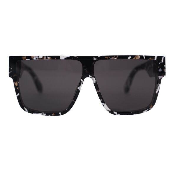 Off-White SYRACUSE Shield Sunglasses - Havana Black / Dark Grey - NWT - Picture 1 of 9